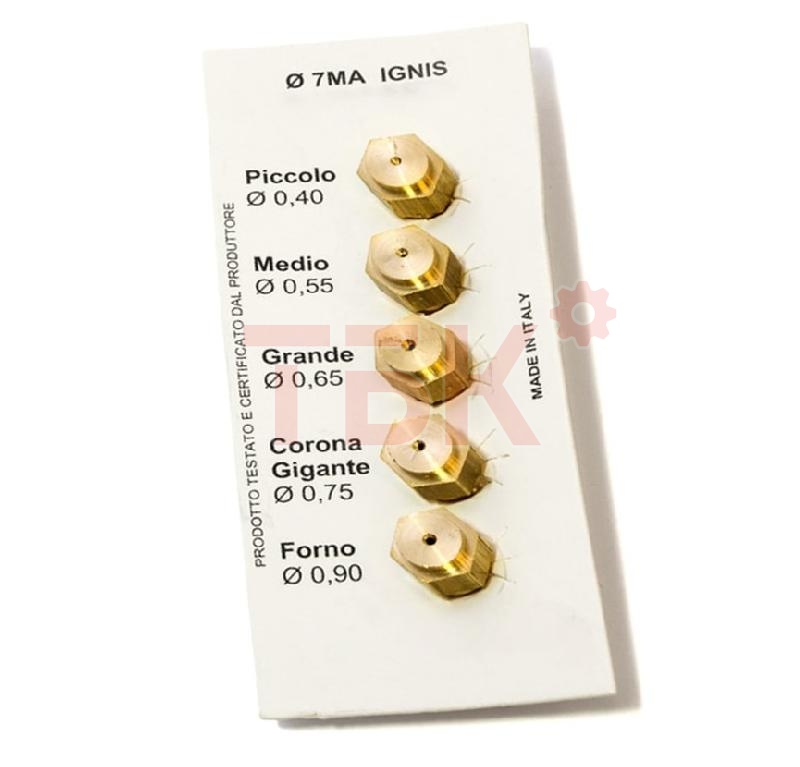 Жиклер газовой плиты GPL GAS Ø7 MA комплект Жиклер газовой плиты GPL GAS Ø7 MA комплект фото