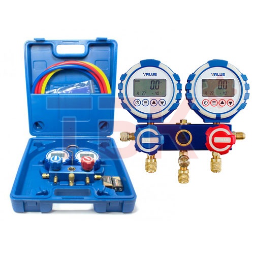 Манометрический коллектор VDG-2-S1 VALUE  R22, R32, R290, R410A, 1234yf, R134A, R404A, R407C, R507 фото