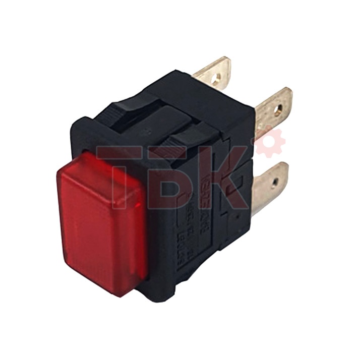 Кнопка Sc-7097, 220V, красная , без фиксации фото