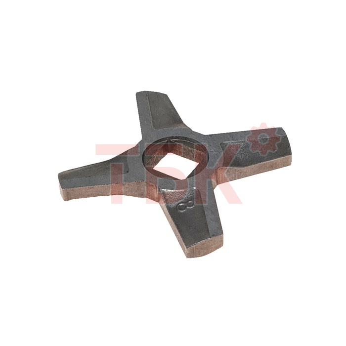 Нож для мясорубки двухсторонний №8 под решетку 62 мм вн.кв. 10мм  фото