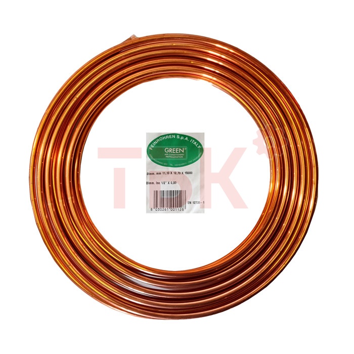 Труба медная 1/2" (12,7х0,80) бухта 15 м FEINROHREN фото